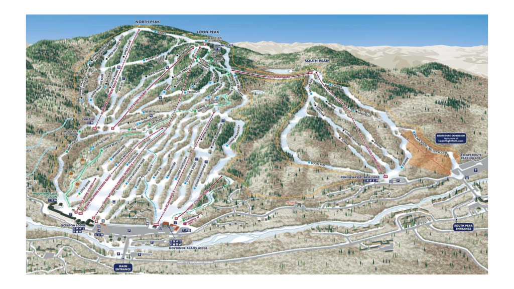 Loon Mountain Ski Map And Resort Information Free Piste Map