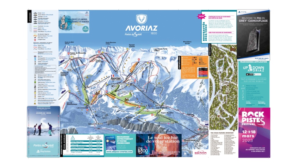 Avoriaz Ski Map And Information - Free Piste Map