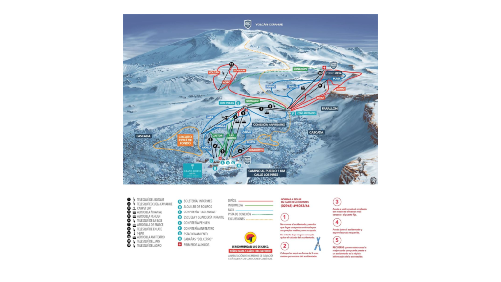 Caviahue Ski Map & Resort Information - Free Piste Map