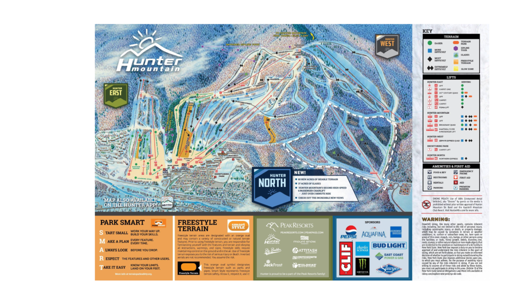 Hunter Mountain Ski Map And Information Free Piste Map