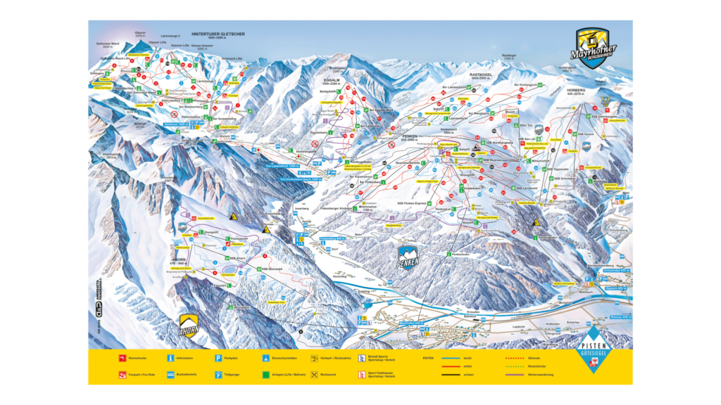 Mayrhofen Ski Map