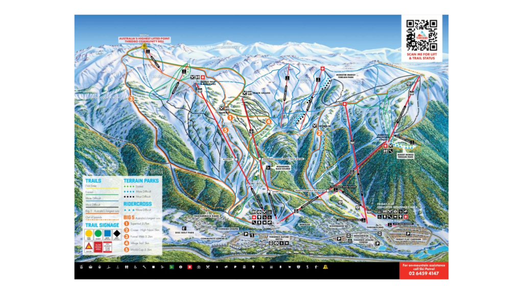 Thredbo Ski Map And Resort Information - Free Piste Map