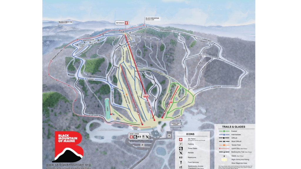 Black Mountain Ski Map And Resort Information - Free Piste Map