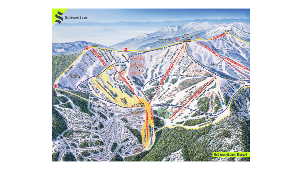 Schweitzer Ski Map And Resort Information Free Piste Map
