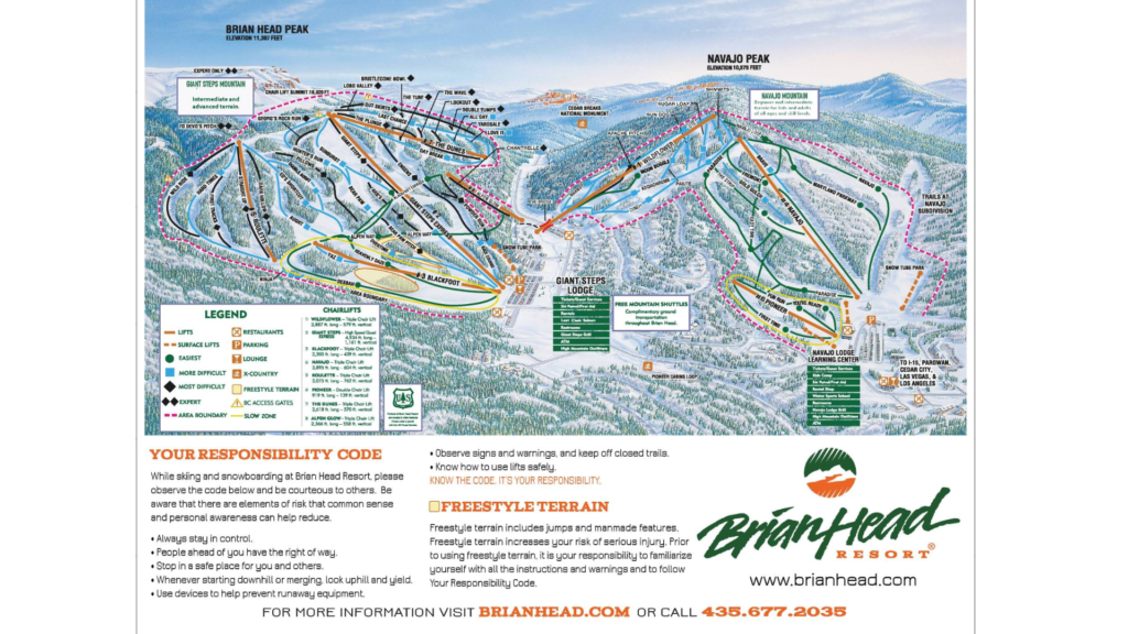 Brian Head Ski Map And Resort Information Free Piste Map