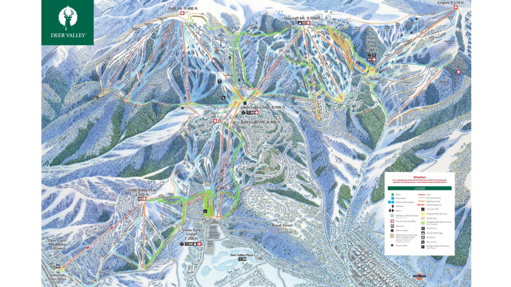 Deer Valley Ski Map And Resort Information Free Piste Map