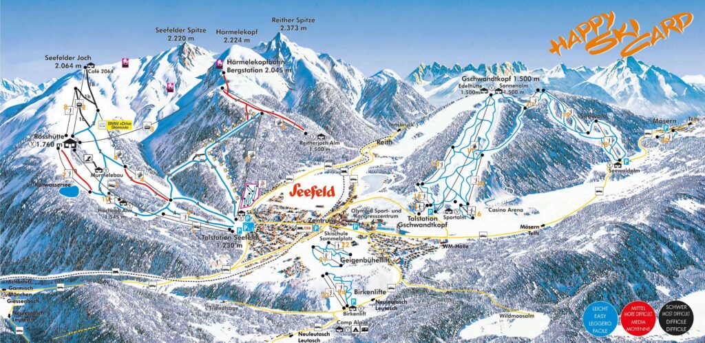 Seefeld Ski Map And Resort Information - Free Piste Map